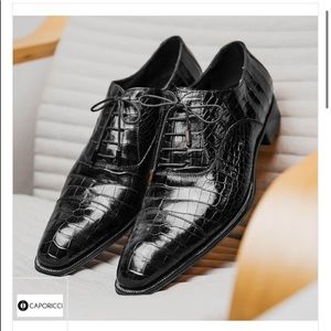 CAPORICCI 1114 Blk Alligators shoes